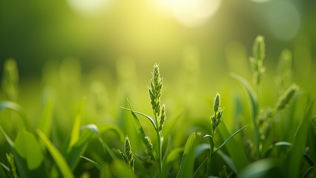 Ilgas takas per žalią apynių plantacijos lauką su šiaurės žemynų vaizdais